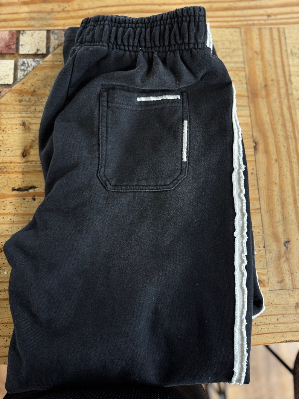 YoungLA Black Sweatpants 2124 - Vintage Striped Sweats
Black Wash / Large - Picture 4 of 6